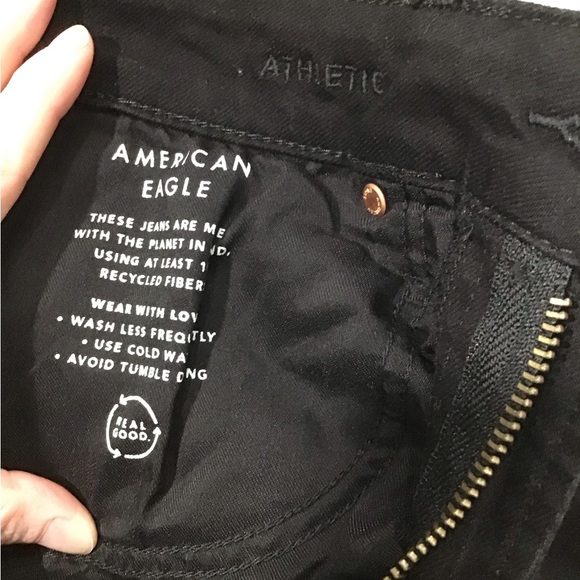 American Eagle Men’s Black Jeans 30x30 AirFlex+ Athletic Fit Stretch Denim Pants - Picture 2 of 6